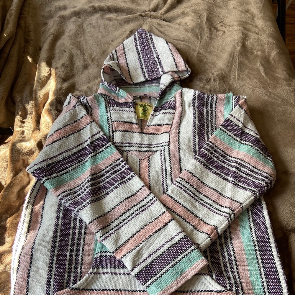 White, Pink, and Teal Druggie Hoodie